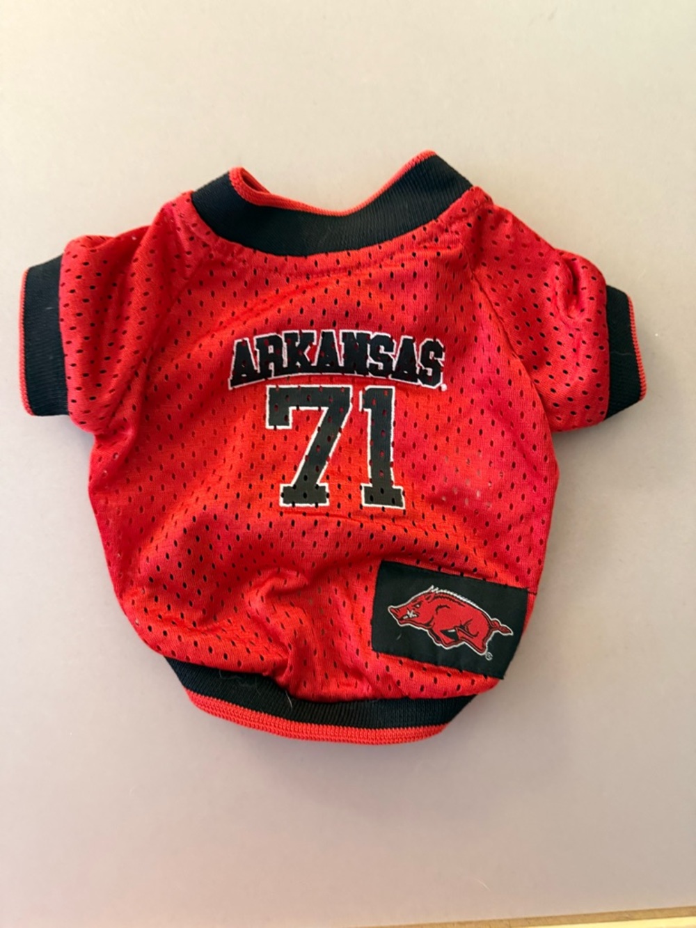 Arkansas Red Pet Jersey '71 Athletic Dog Shirt
